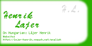 henrik lajer business card